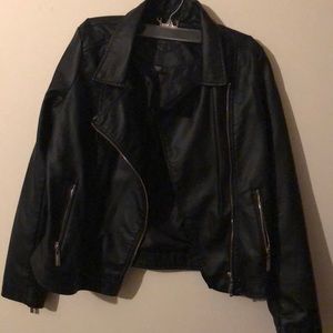 JouJou Vegan leather coat black large
